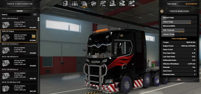 ETS2 1.54 - 2000HP двигатель для всех грузовиков V1.0 ETS2 1.54 - 2000HP двигатель для всех грузовиков V1.0