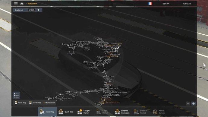 ETS2 1.54 - Фон карты мира V1.0 ETS2 1.54 - Фон карты мира V1.0