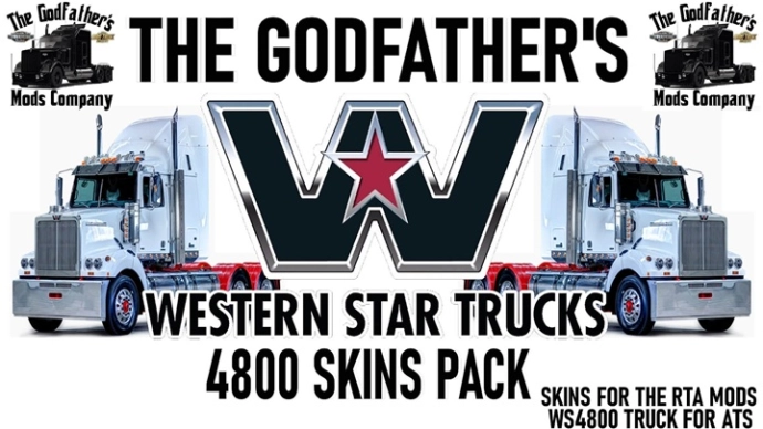 ETS2 1.54 - Набор скинов для Western Star 4800 V1.0 ETS2 1.54 - Набор скинов для Western Star 4800 V1.0