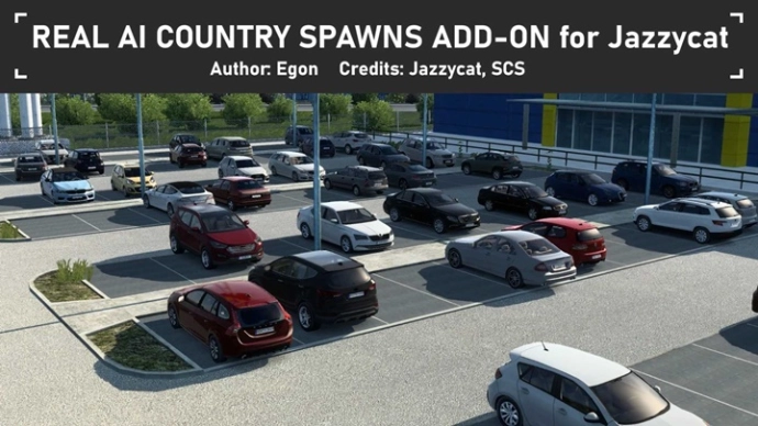 ETS2 1.54 - Real AI Country Spawns Add-on for Jazzycat V21.8.6.A