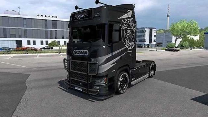Scania Серебристая серая скин V1.0 (1.55) Scania Серебристая серая скин V1.0 (1.55)
