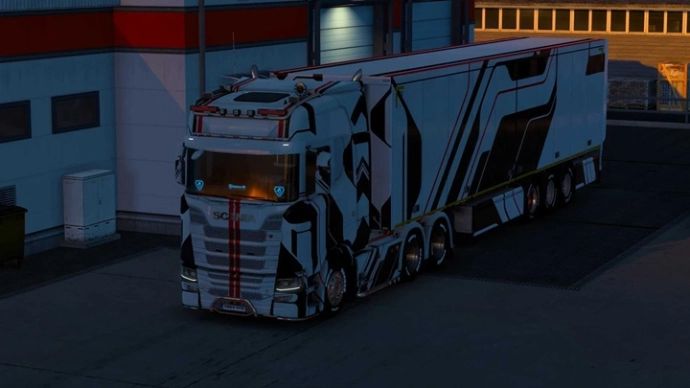 Scania Black Hard Line X Skin V1.0 (1.55) Scania Black Hard Line X Skin V1.0 (1.55)