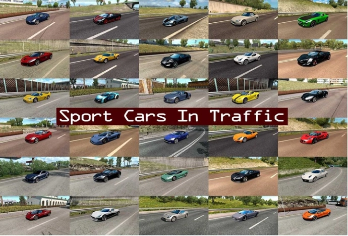 ETS2 1.55 - Sport Cars Traffic Pack V12.7.10