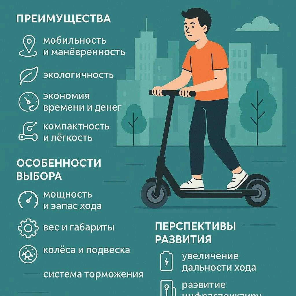 Электросамокаты как современный городской транспорт: преимущества, особенности выбора и перспективы развития